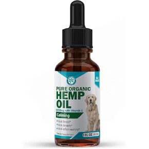 Wanderfound Pets - Hemp Oil for Dogs & Cats 5000mg - Anti-Separation Anxiety, Joint Pain, Stress Relief, Arthritis, Seizures, Chronic Pain Relief, Anti-Inflammatory - Omega 3, 6, 9-100% Organic
