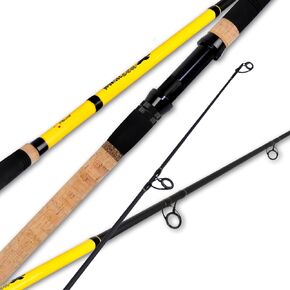 Fiblink Surf Spinning Fishing Rod 2-Piece/3-Piece/4-Piece Carbon Fiber Travel Fishing Rod with Cork Handles (10-Feet & 12-Feet & 15-Feet)
