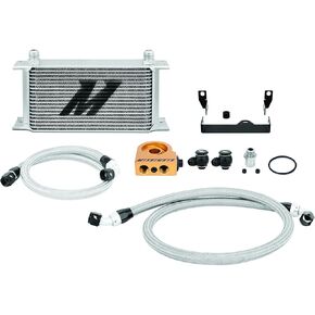 Mishimoto MMOC-WRX-06T Oil Cooler Kit Thermostatic Compatible With Subaru WRX/STI 2006-2007 Silver