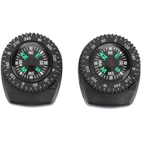 Compass Survival, Sighting Compass, Orienteering Wrist Compass, Freely Removable Watch Band Compasses for Tourism, Hiking and Mountaineering, 2pcs