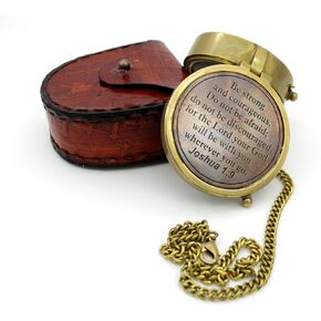 5MOONSUN5's Be Strong and Courageous, Do Not Be Afraid Engraved Compass,The Scripture Joshua 1:9 Engraved Gifts, Confirmation Gift Ideas, Baptism Gifts, Missionary Gifts, Birthday Gifts. in Saudi Arabia