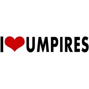 Umpires I Love Sticker Heart Decal Vinyl Bumper Baseball Softball Gift DÉCOR CAR Truck Locker Window Wall Notebook (2 x 8.5)