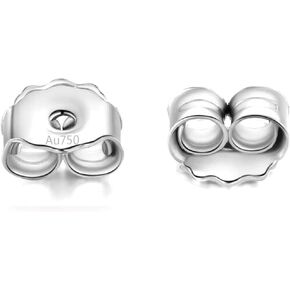 Earring Backs 18K Gold/White Gold/Rose Gold Earring Backings Hypoallergenic Butterfly Ear Extra Post Findings Safety for Studs