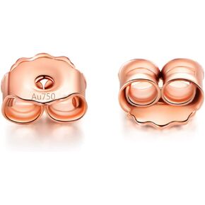 Earring Backs 18K Gold/White Gold/Rose Gold Earring Backings Hypoallergenic Butterfly Ear Extra Post Findings Safety for Studs