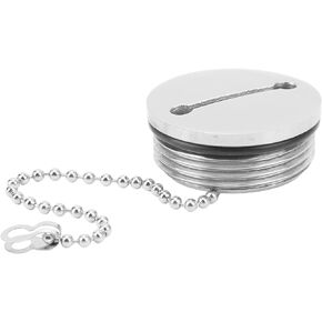 38mm/50mm Boat Fuel Tank Cap, Boat Marine Fuel Tank Cap Deck Fill Filler Boat Accessories Stainless Steel Deck Fill Cap with Chain Marine Hardware Accessories(50MM)