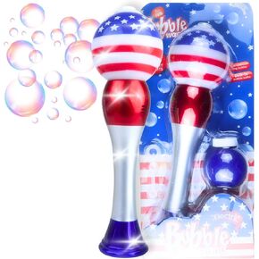 عصا الفقاعات المضيئة بالولايات المتحدة الأمريكية، لوازم الحفلات الخارجية في الرابع من يوليو، هدايا وطنية، تعمل بالبطارية، غير متضمنة in Kuwait