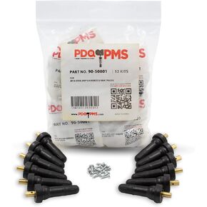 Wheel Accessories Parts PDQ Brand TPMS 12 PC OEM Sensor Service Kit Snap-in Tire Rubber Valve Stems Fits Jeep Cherokee 2014-Pres Ram 1500 2014-2017 1500 Classic 2019-Pres 2500 3500 2014-Pres