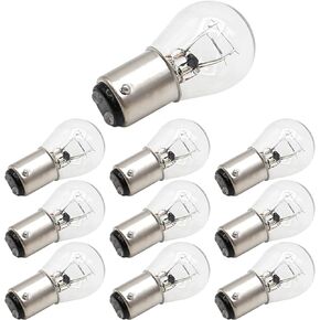 10 Pcs 6V 21/5W Tail Brake Light Bulb Tail Light Assemblies Replacement for Yamaha Replacement for Suzuki Replacement for Kawasaki Replacement for Honda for Car Motorcycle
