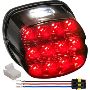 Motorcycle Smoked LED Tail Light Rear Brake Light Taillights Replacement for Harley Dyna Touring Softail Sportster Road King Electra Glide Street Glide