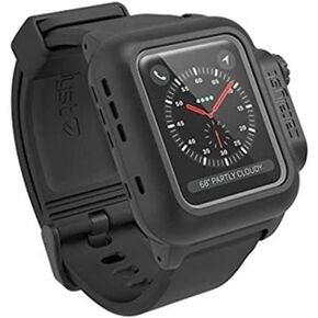 Catalyst case for 38mm Apple Watch Series 3 & Series 2 Waterproof Shock Proof Impact Resistant Apple Watch case [rugged iWatch protective case]+ Premium Soft Silicone apple watch band, Stealth Black
