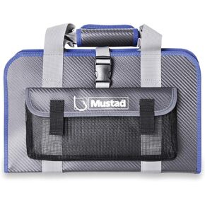 Mustad Jig Bag, Water-Resistant 500-Denier Tarpaulin, Velcro Strap Closure, Practical Outer Mesh Pocket
