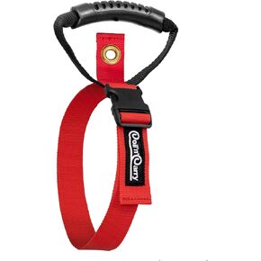 Coil'n'Carry Cable Straps - Heavy-Duty Storage Straps with Handle for Garden Hose Storage; Cord Organizer and Carry Strap for Extension Cords, Air Hose, RV Hose; Fabricated In USA (Red, 1-Pk)