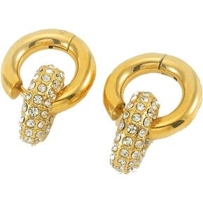 18K Gold Plated Hoop Earrings for Women, CZ Hoop Earrings, Jewelry Gifts for Women