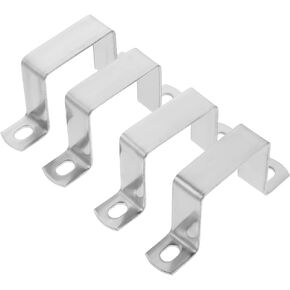 4pcs Square Tube Buckle Square Stand Right Angle Bracket Tool Stand Pipe Hanger and Support Mounting u Brackets Pipe Clamp Bracket U Clamps Pipe Clamps for Woodworking Pipe Mount