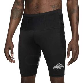 Nike Men's Dri-Fit Trail Lava Loops Mid-Length Running Tights Compression Shorts XL Black