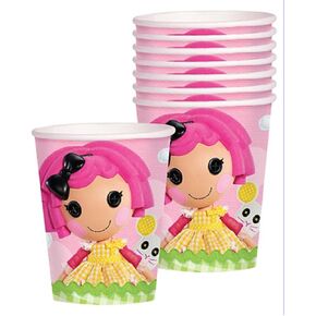 Adorable Lalaloopsy Paper Cups Birthday Party Drinkware (8 Pack), Pink, 9 oz..