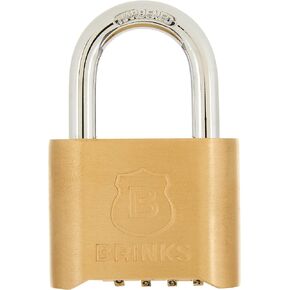 BRINKS 171-50051 Solid Brass Resettable Combination Lock, 48mm
