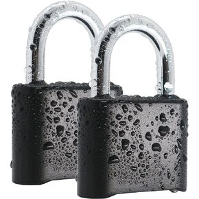 Combination Lock,V-Resourcing® Heavy Duty 4 Digit Outdoor Padlock for School Gym Locker, Sports Locker, Fence, Toolbox, Case, Hasp Storage (Black,2 Pack)
