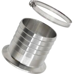 2.5" Tri Clamp to 2.5" Hose ID Barbed Adapter SUS304 Sanitary Hose Pipe Fitting 1pc with Hose Clamp