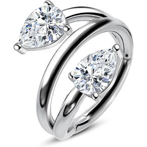 16G Helix Piercing Jewelry Three Row Heart Helix Hoop Earrings 316L Stainless Steel Helix Earrings Cartilage Earrings Daith Rook Conch Earrings for Women Men ﻿