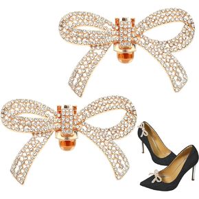 1 Pair Rhinestone Shoe Clips, Detachable Bow Heels Accessories Fashion Bridal Wedding Shoe Jewelry Clips Shoes Jewelry Decoration