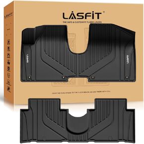 سجادات أرضية LASFIT لسيارة Hyundai Elantra 2021-2024 (ليست للهجين أو Elantra N)، بطانات أرضية للحماية من جميع الأحوال الجوية، سجادات سيارة مطاطية TPE لملحقات Hyundai Elantra 2021-2024، الصف الأول والثاني، أسود
