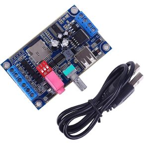 DONGKER MY-F1090 Voice Playback Module,DC 12V-24V Music Voice Module with Volume Adjuster & a 128M Capacity tf-Card Sound Playback Board