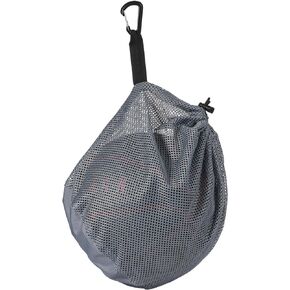 Single Ball Bag with Zipper Pocket, 10 x 12in Mesh Ball Bag Drawstring Sport Equipment Storage Net Bag Sling Backpack with Buckle Clip for Carrying Coaches Football Basketball Soccer Volleyball Rugby