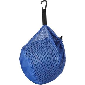 حقيبة كرة واحدة مع جيب بسحاب، حقيبة كرة شبكية مقاس 10 × 12 بوصة برباط لتخزين المعدات الرياضية وحقيبة ظهر شبكية مع مشبك مشبك لحمل مدربي كرة القدم وكرة السلة وكرة القدم والكرة الطائرة والرجبي in Kuwait