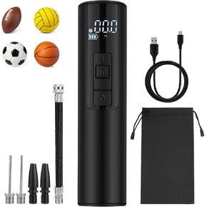 مضخة كرة كهربائية من بيست فاير، مضخة كرة ذكية مع مقياس ضغط دقيق وشاشة عرض إل سي دي، مضخة كرة أوتوماتيكية لكرة السلة وكرة القدم والكرة الطائرة/حقيبة تخزين ذات دبابيس in Kuwait