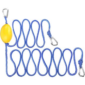 Heavy Duty Double Float Rope (6ft &12ft) for Drift Sock Harness, Kayak Tow Line, Boat Tow Rope with Stainless Steel Quick Connector