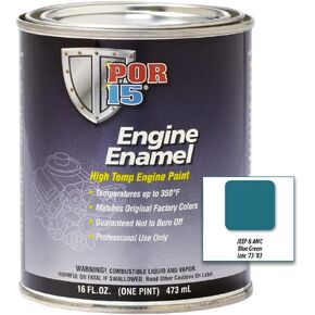 POR-15 High Temperature Engine Paint, Engine Enamel, 16 Fluid Ounces, Ford Corporate Blue