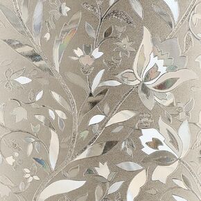 Static Cling Non-Adhesive Frosted Glass Window Film for Decorative Decals and Privacy Covering on Shower Doors and Bathroom Doors (Fujiman, 17.7'' x78.7'')