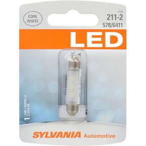 SYLVANIA -211-2 LED White Mini Bulb - Bright LED Bulb, Ideal for Interior Lighting - Map, Trunk, Cargo and License Plate (Contains 1 Bulb)