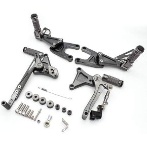 FXCNC CNC CNC Billet Motorcycle Adjustable Rearsets Foot Pegs Rear Set Compatible with Benelli TNT 125 135 TNT125 TNT135 BJ125 2016 2017 2018 2019 2020 2021