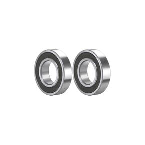 6202-10-2RS 2 PCS Deep Groove Ball Bearing ID 5/8"×OD 1-3/8"×Width 0.433" Double Black Rubber Sealed Ball Bearing Chrome Steel P0 Z2 Bearing for Industrial Machine,Power Tools