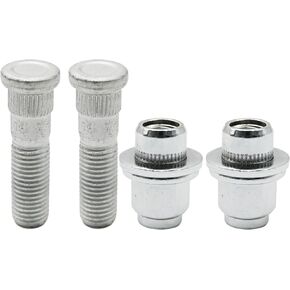M12x1.50 4PCS Chrome Wheel Lug Stud Nut Kit Replacement C2C35294 C2C35294010 Compatible with Jaguar 1999-2019 S-Type X-Type F-Type XE XF XJ XJ8 XJR XK XK8 XKR