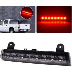 LED Housing Tail High Mount 3rd Third Brake Light Cargo Lamp Waterproof Replacement for 00-06 Chevrolet Suburban Tahoe GMC Yukon Smoke Lens with Seal Foam Gaskets