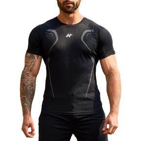 LBL Men's Workout Shirts Dry Fit Moisture Wicking Short Sleeve Mesh Athletic T-Shirts