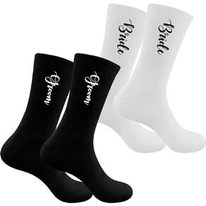 PartyGifts&beyond 2 Pairs Couple Gifts Socks Engagement Gifts for Couples Cozy Socks Wedding Gifts