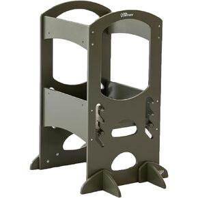 Little Partners Kids Learning Tower Toddler Tower, Adjustable Height Kitchen Step Stool for Toddlers, Encourages Learning, Independence and Engagement (Espresso)