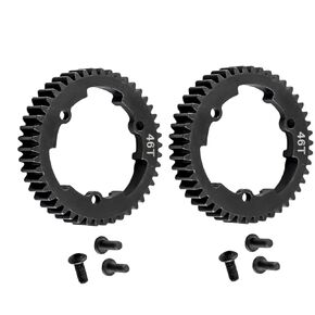 2pcs 6448 45#Steel 50T 1 Mod Hardened Steel Spur Gear for Traxxas 1/10 E-Revo 2.0 VXL 1/5 X-Maxx Maxx 1/7 XO-1 (50T) Upgrade Parts