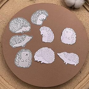 Animals Cutting Dies for Card Making, 4 Pcs Hedgehogs Metal Cutting Dies for DIY Scrapbooking Album Embossing Photo Craft Paper Cards Decorative Craft Card Making Accessories Die-Cutting and Embossing