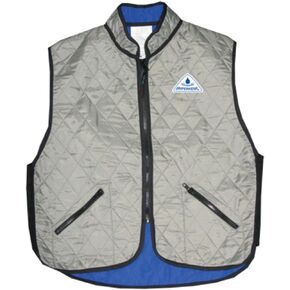 HyperKewl Evaporative Cooling Deluxe Sport Vest,Silver,Medium