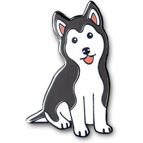 Siberian Husky Dog K9 Puppy Brooch Badge Enamel Lapel Pin