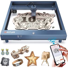 ORTUR H10 10W Laser Engraver, Laser Engraving Machine, Laser Engraver and Cutter Machine for Wood Metal Leather Acrylic Glass, Grabadora Láser for DIY, home decor, small business, Laser Class 1