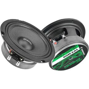 Timpano 6.5 Inch Midbass Speaker TPT-MB6 Slim, 200 Watts Continuous Power, 4 Ohm, 1.5 in Voice Coil, 100 Watts RMS, Shallow Profile, Pro Audio and Car Audio Loudspeaker (Single)