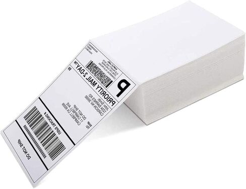 ملصق شحن مثقوب مباشر حراريًا من NetumScan مع لاصق ذاتي (عبوة مكونة من 500 ملصق قابل للطي بمروحة مقاس 4 × 6 بوصة) in Kuwait