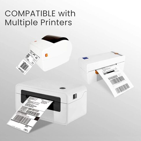 ملصق شحن مثقوب مباشر حراريًا من NetumScan مع لاصق ذاتي (عبوة مكونة من 500 ملصق قابل للطي بمروحة مقاس 4 × 6 بوصة) in Kuwait