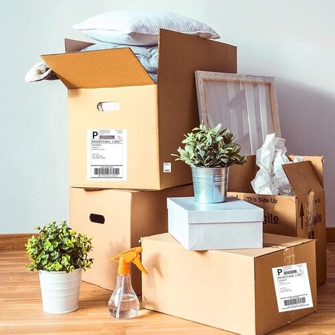 ملصق شحن مثقوب مباشر حراريًا من NetumScan مع لاصق ذاتي (عبوة مكونة من 500 ملصق قابل للطي بمروحة مقاس 4 × 6 بوصة) in Kuwait